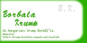 borbala krump business card